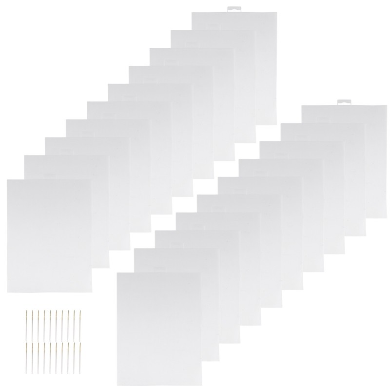 15PCS 14 Count Plastic Mesh Canvas Sheets, Perforated Plastic Stitching Canvas Cross Stitch Plastic 