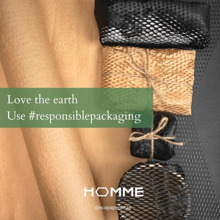 

[100 METER] HOMME ECOFRIENDLY HONEYCOMB PAPER BUBBLEWRAP HITAM 50 CM