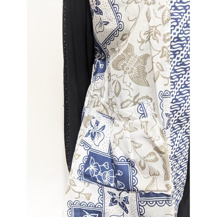 Cardigan Tanpa Lengan Batik Wanita Modern Vest Outer Batik Vest Cardi Long Outer Batik Modern