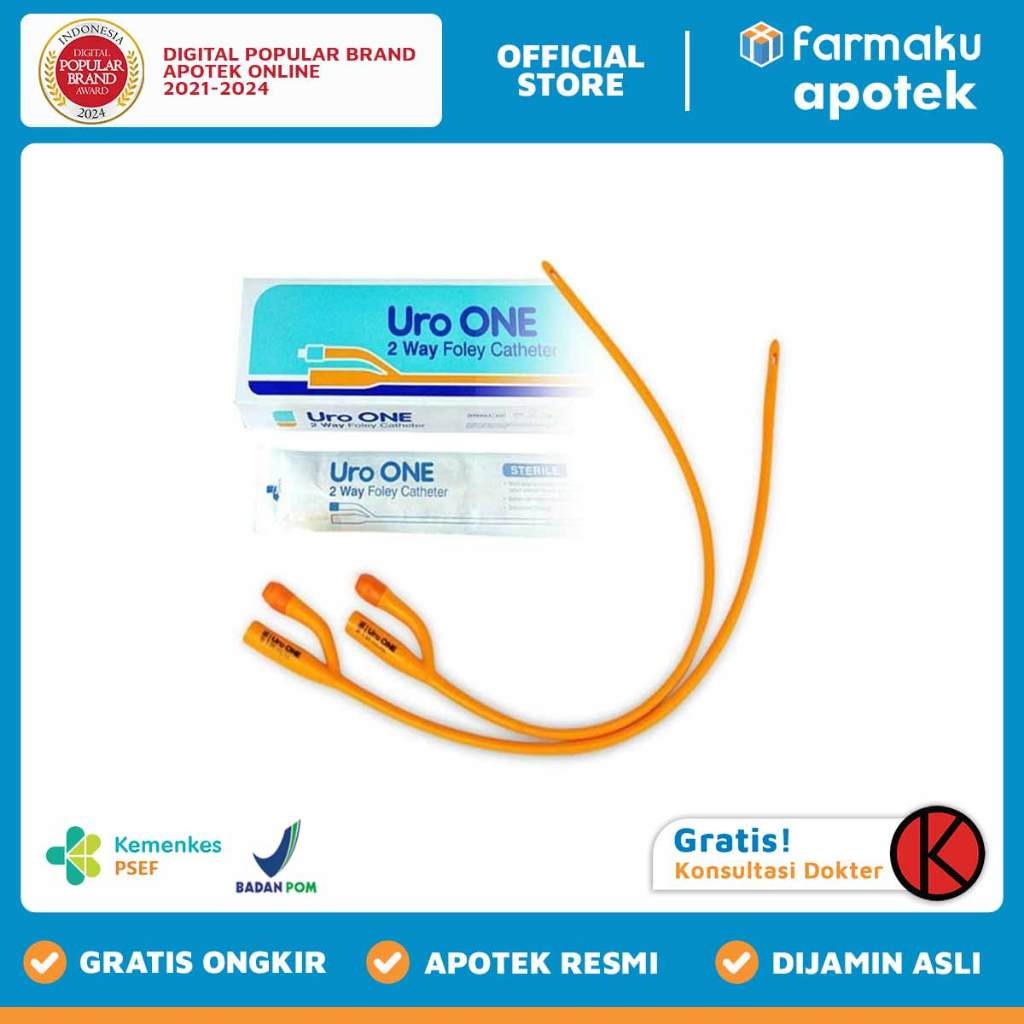 Uro One Foley Catheter 2 Way Selang Kateter no. 16 1 Pcs
  - KGS