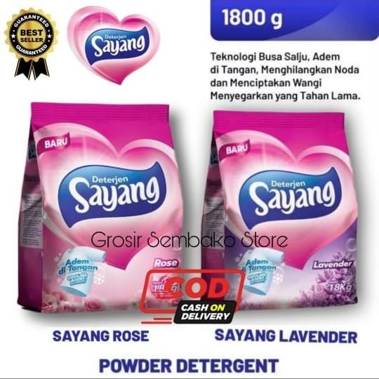 DETERGEN SAYANG LAVENDER & ROSE POWDER BUBUK 1.6 kg promo / RANDOM