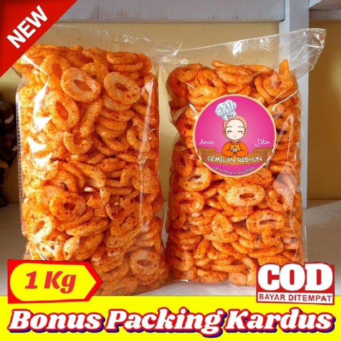 

[1Kg] Ring Smax Xtra Pedas / Ring smax Cemilan Ribhun makanan ringan