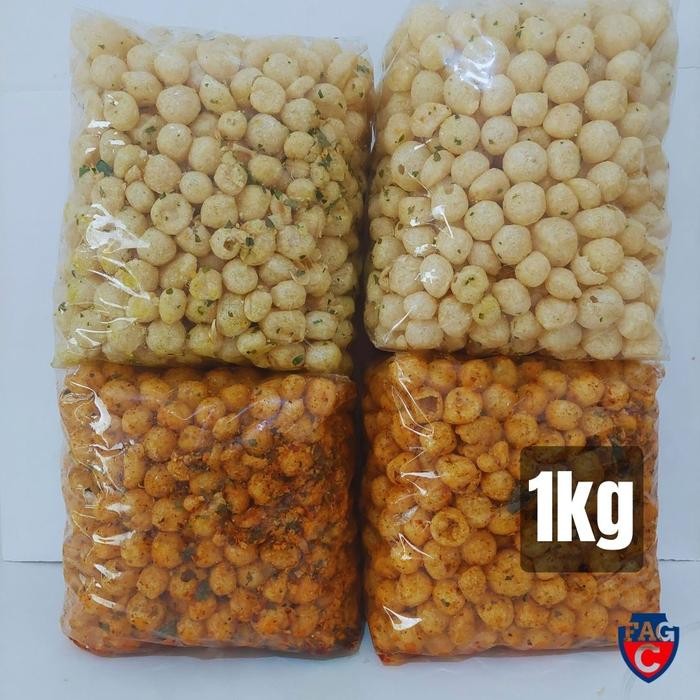 

Cimol kering Premium pedas daun jeruk 1kg emplod endog lewo original asin cimol bumbu basah cimol