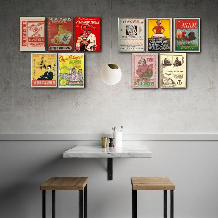 Stok Baru poster kayu / hiasan dinding / walldecor iklan jadul