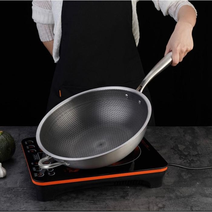 Rapa Home Pro Frypan Wajan Stainless Steel Honeycomb Gratisongkir