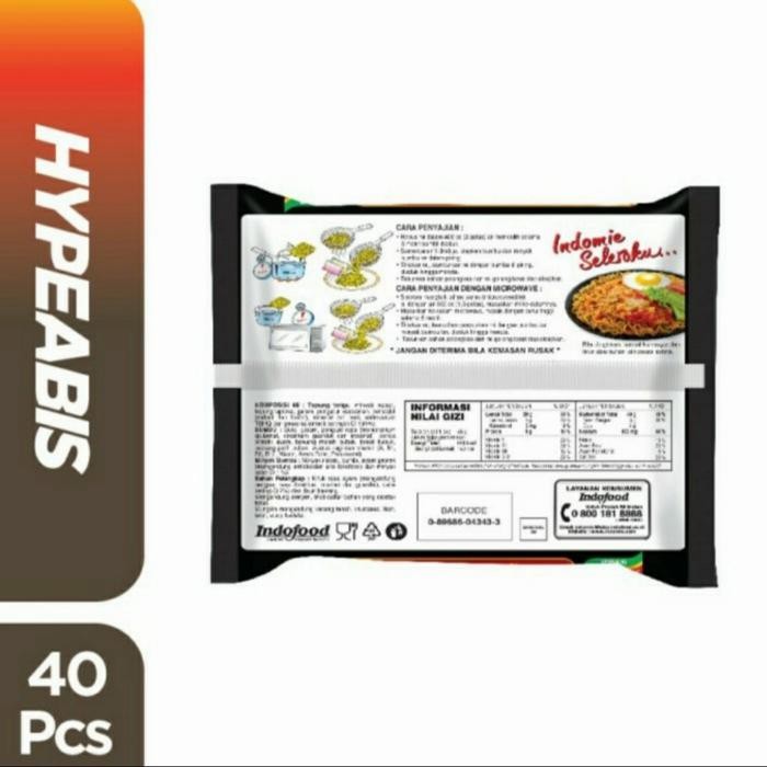 

INDOMIE MIE GORENG HYPE ABIS RASA AYAM GEPREK 1 DUS 40 PCS MIE INSTAN