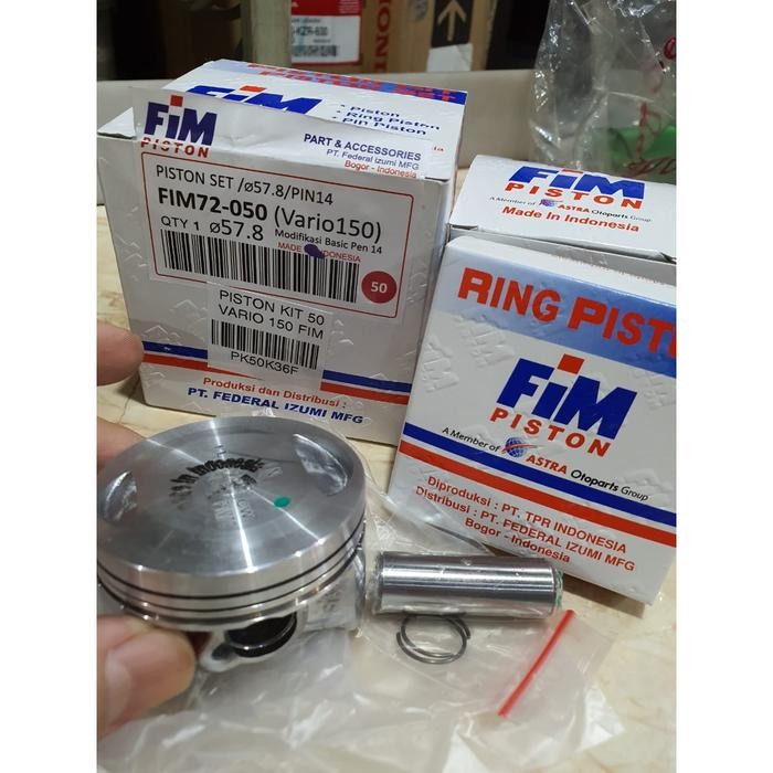 PISTON KIT RING SEHER JENONG VARIO 150 PCX 150 FIM
