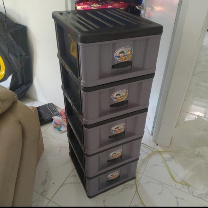 Laci Pakaian Susun 5 Pup Yoko Sonia Kualitas Shinpo Lemari Baju Murah Gratisongkir