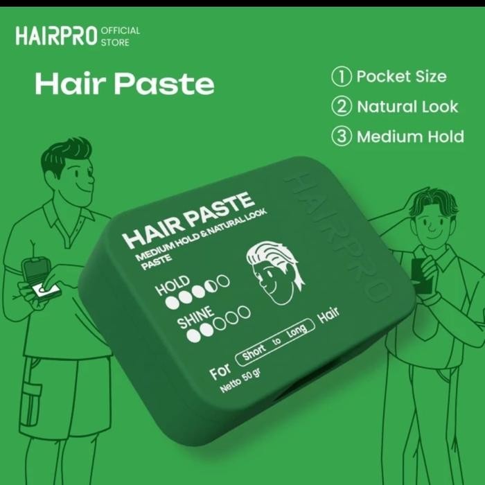 HAIRNERDS PROFESSIONAL HAIR PASTE MATTE CLAY POMADE (FREE SISIR)