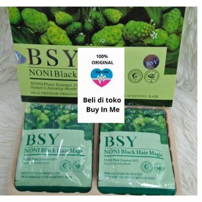 Bsy Noni Black Hair Magic Shampo Asli Bpom Cat Semir Rambut ORIGINAL
