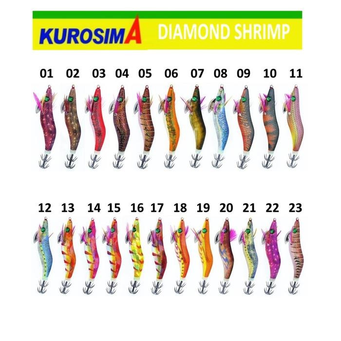 Promo Terbatas Umpan Cumi Egi Kurosima Diamond Shrimp 3.0 Rattle Glow Aman