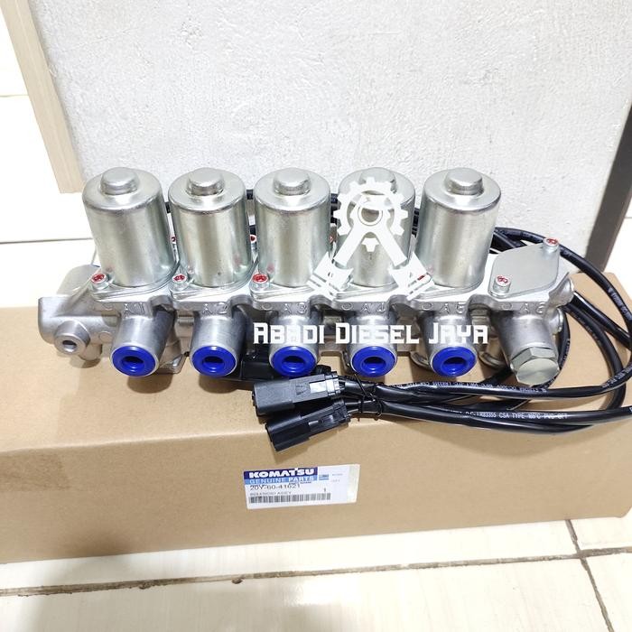 20Y-60-41621 BLOCK SOLENOID ASSY BLOK SELENOID ASSY PC200-8 KOMATSU 20Y6041621 GRATIS ONGKIR