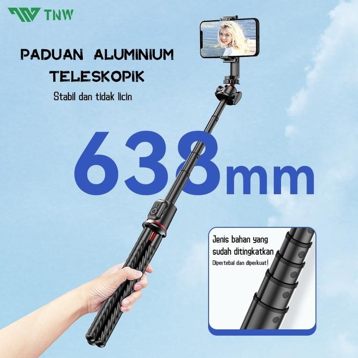 TNW Octopus Tripod Fleksibel Bluetooth Remoter Tongsis Octopus Tripod Selfie Stick Octopus Portable
