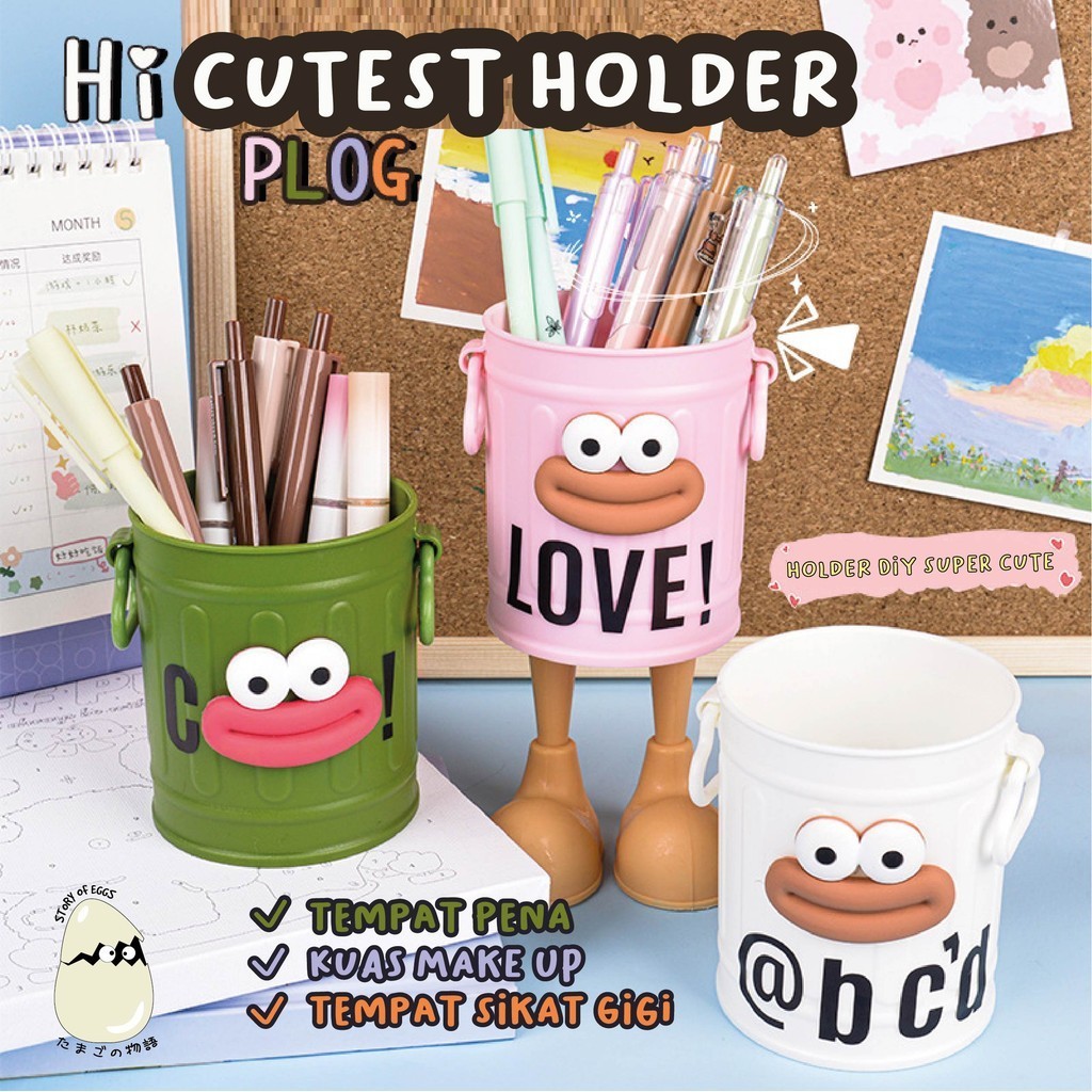 

FLASH SALE TEMPAT PENSIL BUCKET PEN HOLDER EMBER RETRO DESK ORGANIZER TONG PLASTIK TEMPAT PEN ALAT