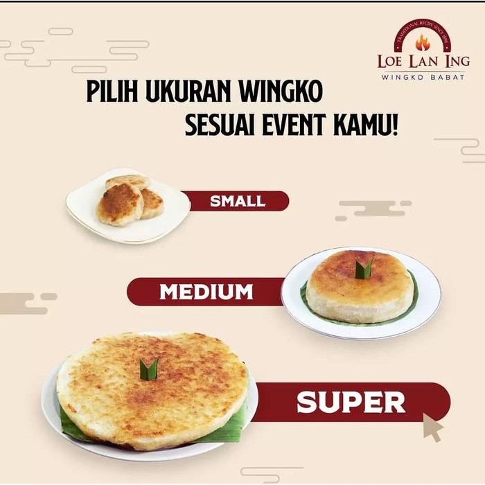 

JTTOP" LOE LAN ING WINGKO BABAT UKURAN MEDIUM WINGKO KELAPA MUDA
