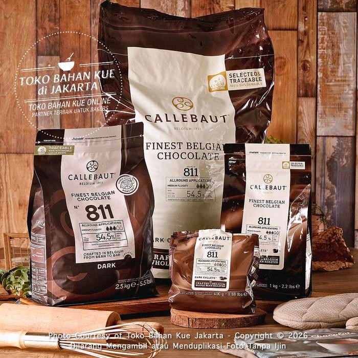 

JTTOP" CALLEBAUT 811 NV REPACK 500GR DARK CHOCOLATE 54,5% COUVERTURE COKLAT BAKING COKELAT