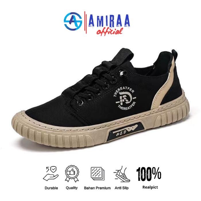 Sepatu Sneakers Kasual Pria Import Terbaru Sepatu sekolah keren trendy rekomendasi