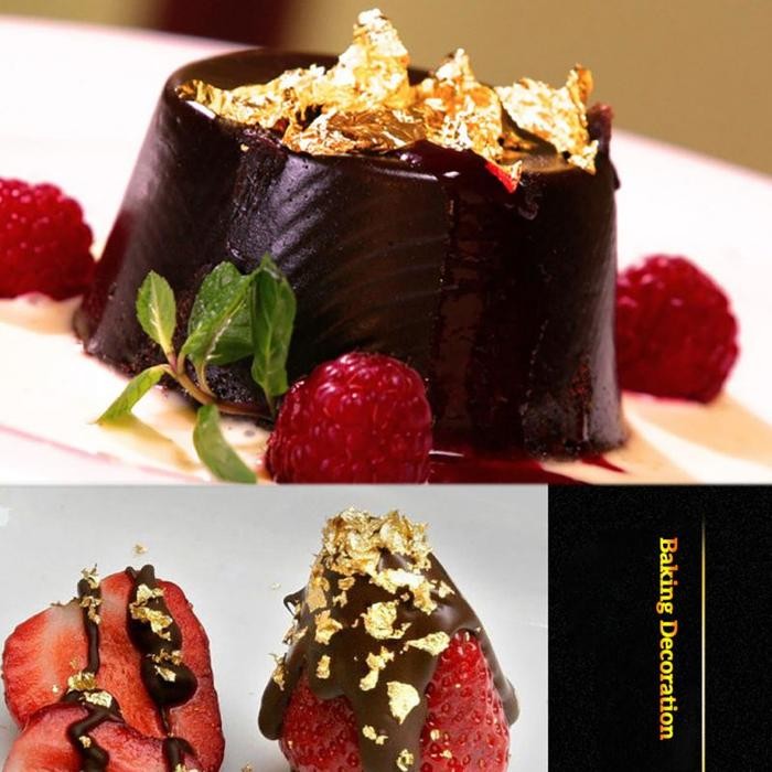 

JTTOP" EDIBLE GOLD LEAF SHEET BISA DIMAKAN KERTAS EMAS FOOD GRADE 2GRAM