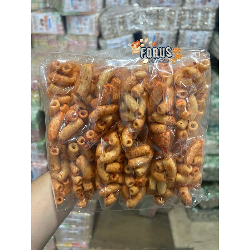 

Mamam_Asoy Makaroni Pedas Gurih Cap Dua Putra Murah Meriah - Cemilan Renyah Rasa Balado/Pedas Asin