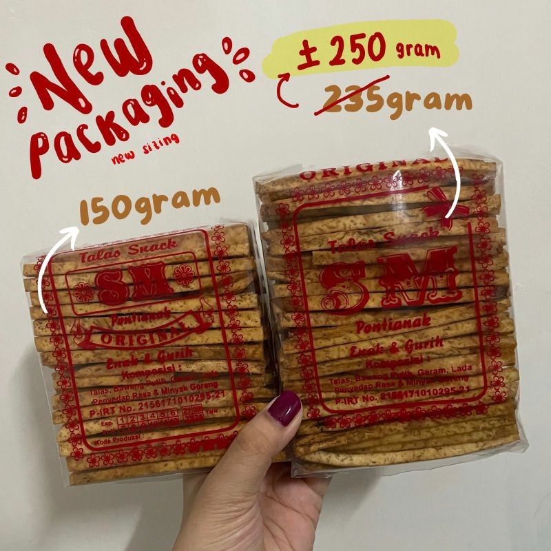 

Mamam_Asoy Talas Stick Susun Sm Khas Pontianak 150Gr Dan 235Gr