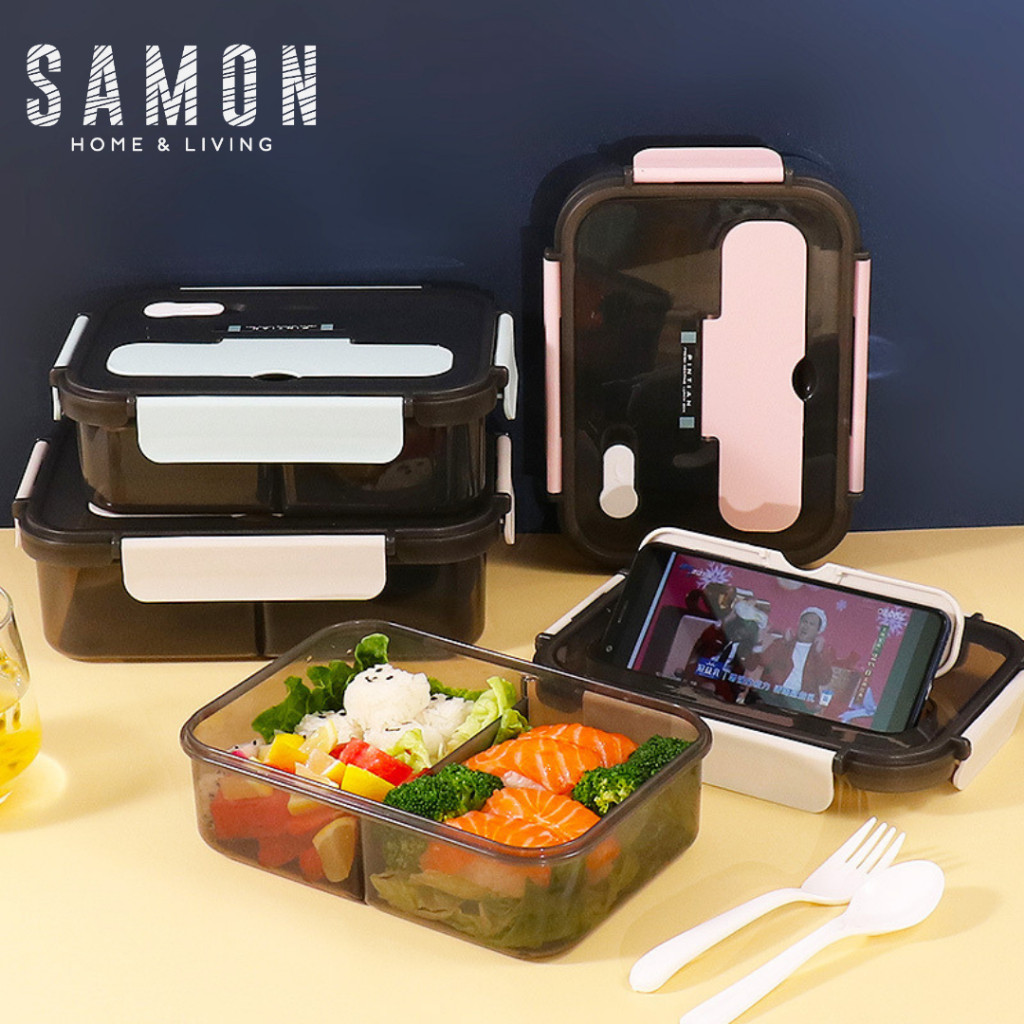 

Mamam_Asoy SamonDaku Tempat Makanan Kedap Udara Lunch Box Aesthetic Kotak Makan Bersekat Serbaguna