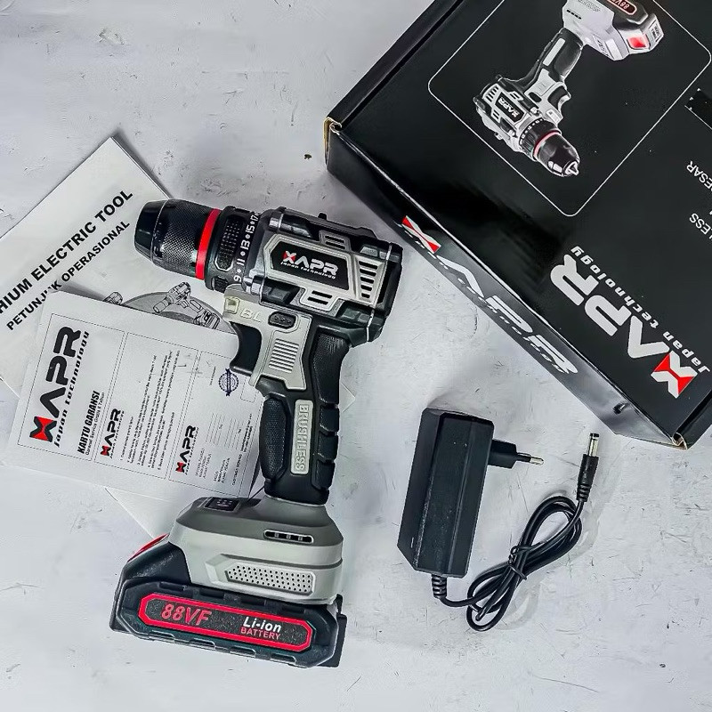 (Homelytouch Bor Cordless Apr Japan 12V Mesin Bor Baterai Drill Tembok Besi Kayu
