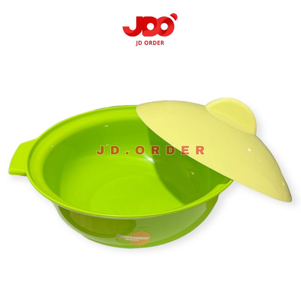 (Homelytouch Basi Tutup Bulat Besar 1200Ml Golden Sunkist Btb-2030