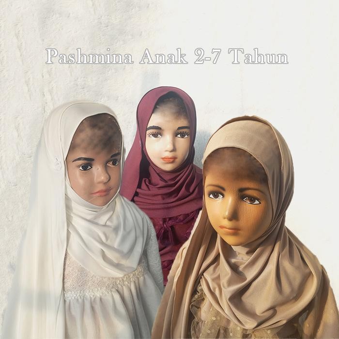 BEST SELLER Pashmina Anak Instan 2 Tahun - 7 Tahun Hijab Jilbab Kaos Jersey Premium Bahan Adem