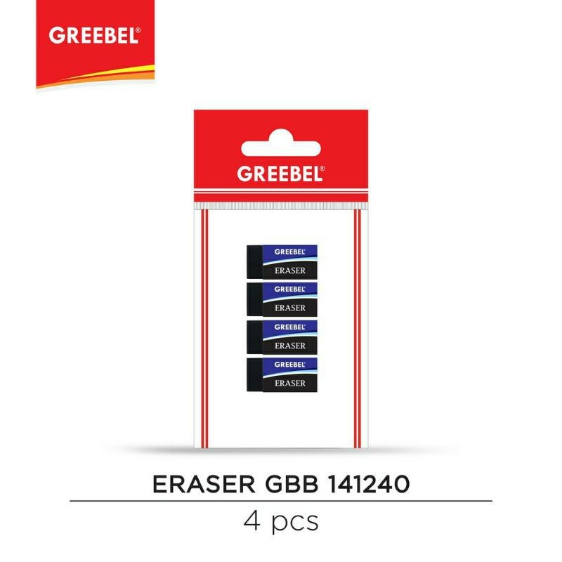 

GREEBEL Penghapus Pensil GBB-141240 S (4PCS/SET) Penghapus Hitam Kecil Stip Eraser Dust Free