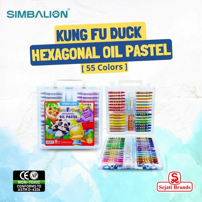 

Simbalion Krayon Oil Pastel 55 Colors Kungfu Duck Plastic Case Kf 55A