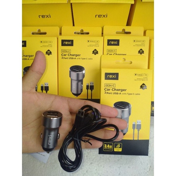 CAR CHARGER REXI GE34-C/GD30-C Fast Charging 3.A