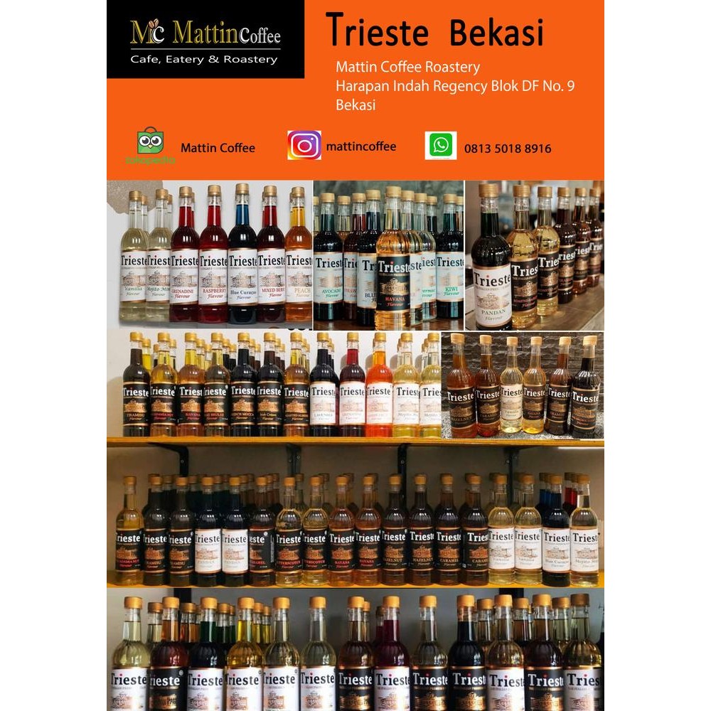 

Sirup Trieste Vanilla Hazelnut Irish Havana Caramel Pandan BlueCoracao