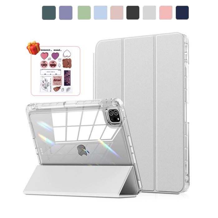 Casing iPad Softcase Silicone Transparent Pencil Slot for iPad Air 4 Air 5 /AIR 2 /AIR 3 / IPAD GEN