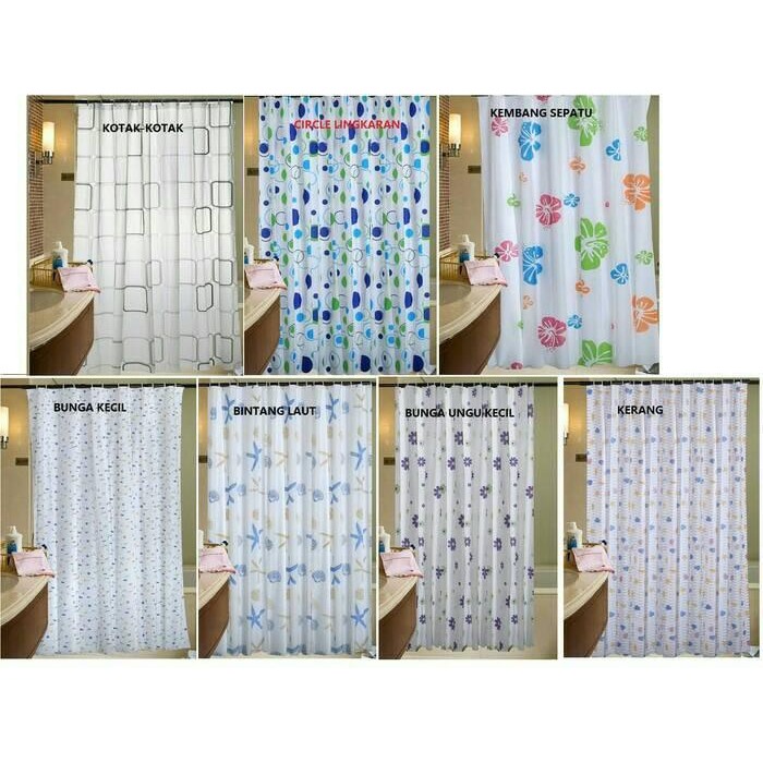 tirai kamar mandi/gorden kamar mandi/shower curtain