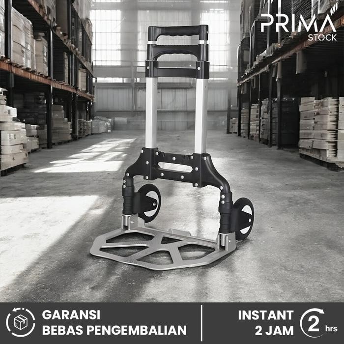 PREMIUM TROLI BARANG BERAT LIPAT HEAVY DUTY KUAT LPG GAS GALON 2 RODA TROLLEY