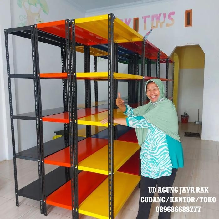 PREMIUM Rak besi siku Lubang COD Bandung/Khusus Pengambilan ke tempat