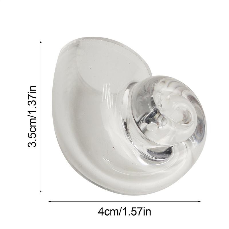 Hermit Crab House Clear Glass Conch Shells For Hermit Crab Fish Tank Ornaments Spiral Shells
