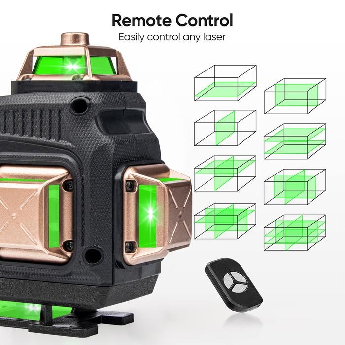 

Bricks - Jld Laser Bangunan 4D 16 Level Line Level 360 Rotari Laser Hijau Tripod Self Leveling Laser