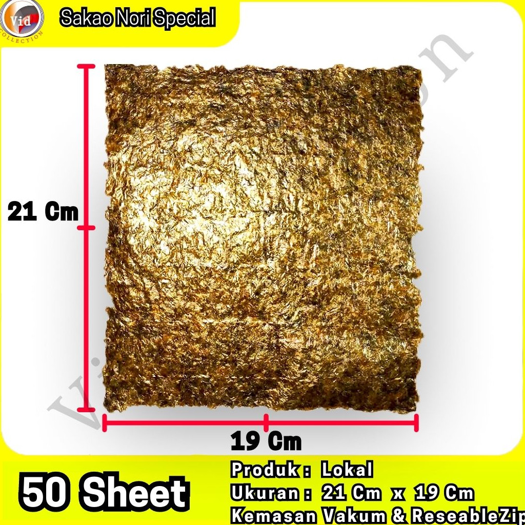 

Andrianbijaksana Sakao Yaki Sushi Nori Rumput Laut Roasted Seaweed Isi 50 Lembar