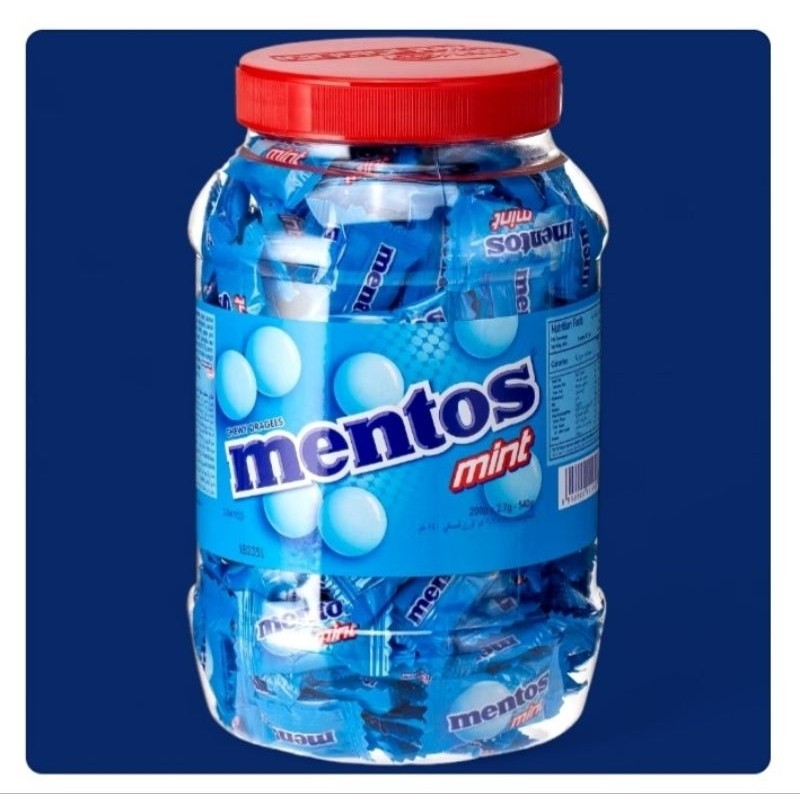 

Andrianbijaksana Mentos Mint Jar Isi 200 X 2.7G Permen Gum Snack Murah