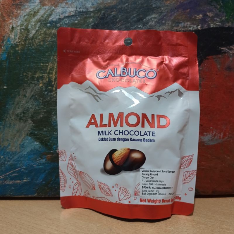 

Andrianbijaksana Calbuco 60Gr Coklat Almond Milk Dark Assorted Hitam Dan Putih White Chocolate