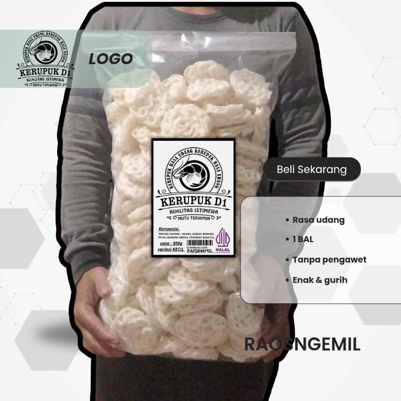 

Andrianbijaksana Kerupuk Putih Kemasan 1 Bal Rasa Udang Matang Gurih