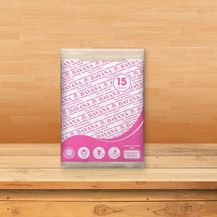 PREMIUM Dayana HD Putih (PINK) 15 / Kantong Kresek Bening /Plastik Tas Belanja