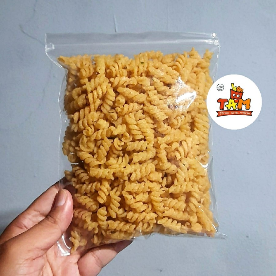 

Andrianbijaksana Makaroni Bantet Spiral Original Gurih 250 Gram - Tam Snack