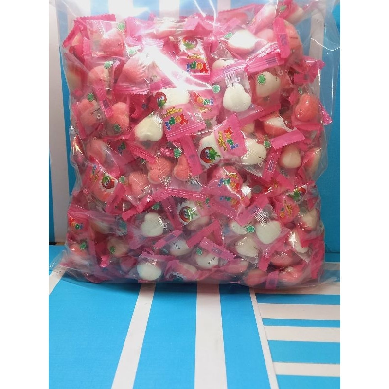 

Andrianbijaksana Permen Yupi Jelly Bentuk Love Kemasan 250 Gram Isii 100Pcs Permen Jelly Kembang