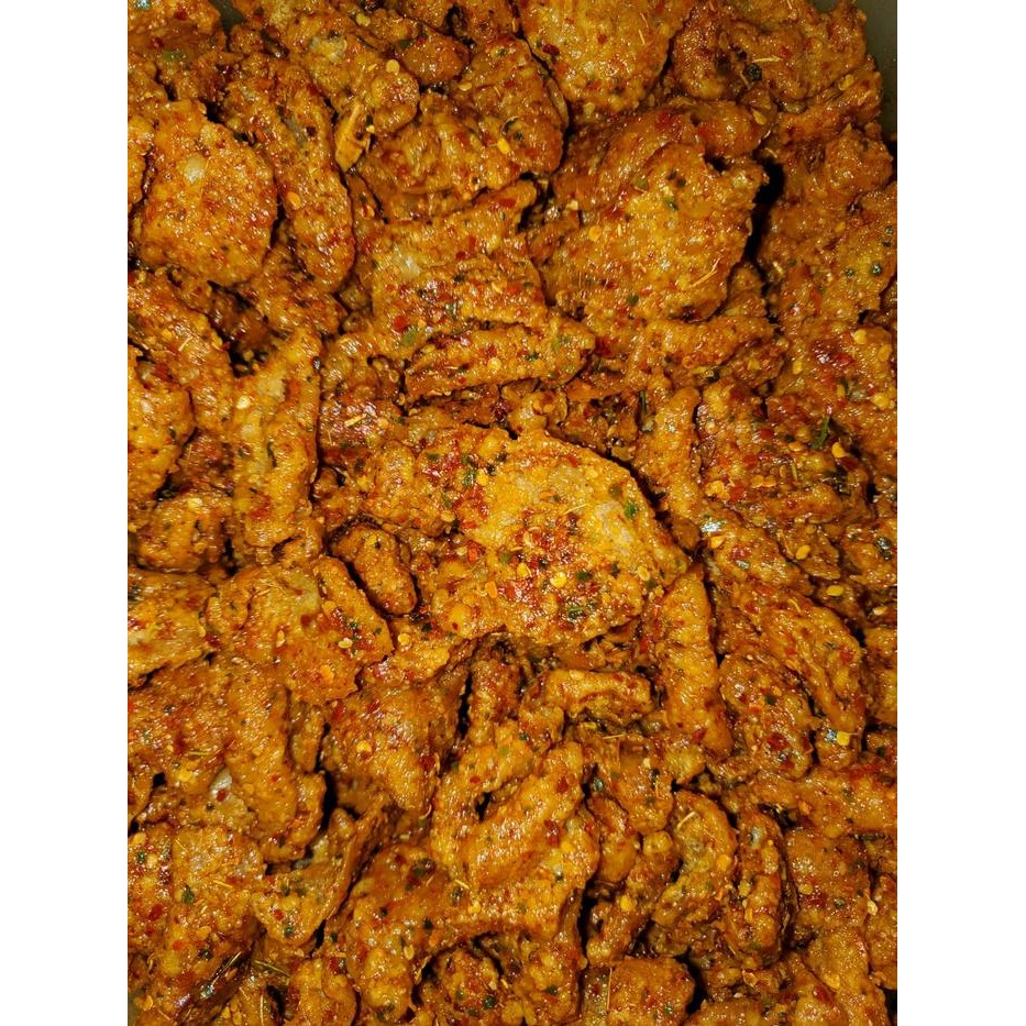 

1/2Kg - Kulit Ayam Crispy Pedas Daun Jeruk Snack Cemilan