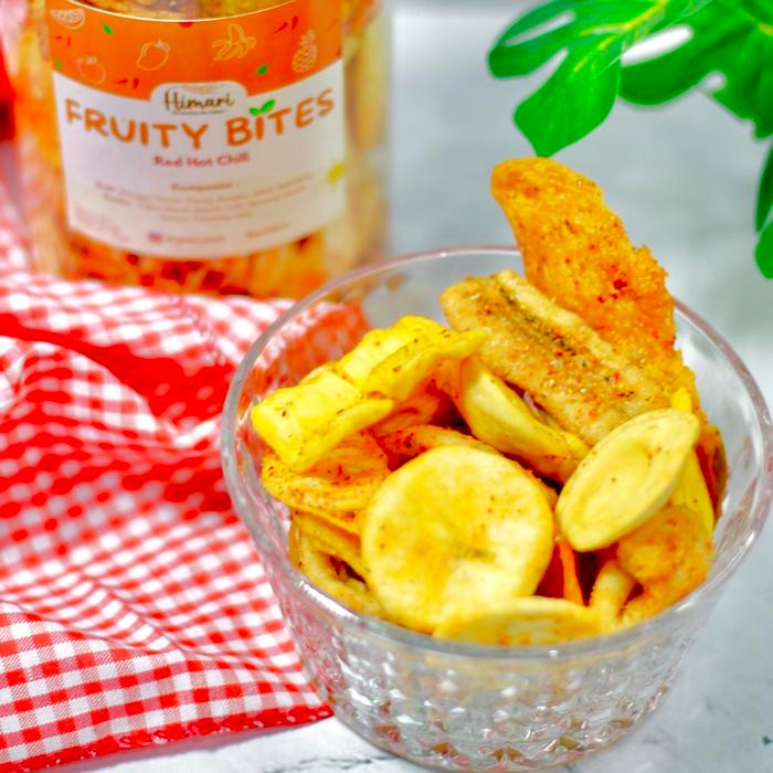 

Fruity Bites Keripik Aneka Buah Kering Mix Kemasan Cemilan Halal Kemasan Jar 750-1300Ml