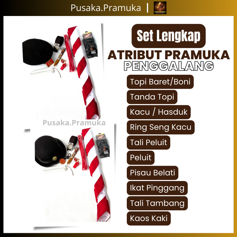Perlengkapan Atribut Pramuka Lengkap Untuk SD, SMP, SMA / Atribut Pramuka Siaga, Penggalang, Penegak