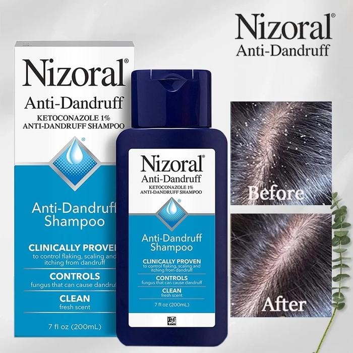 Nizoral Anti Dandruff Shampoo Ketombe 1% Ketoconazole 200ml ORIGINAL USA best seller