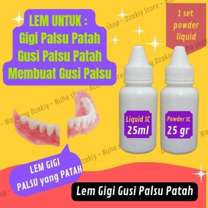 Lem Gigi Palsu Gusi Palsu Yang patah Otomatis Kering Dan Kuat Lem Untuk Sambung Gusi Gigi palsu Yang